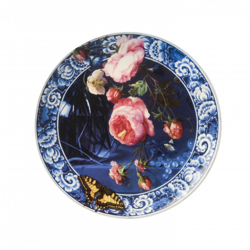 Heinen Delfts Blauw Wandbord Gouden Eeuw