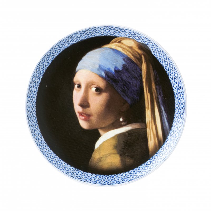 Heinen Delfts Blauw Meisje met de parel kleur