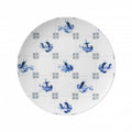 Heinen Delfts Blauw bord molen en tegels