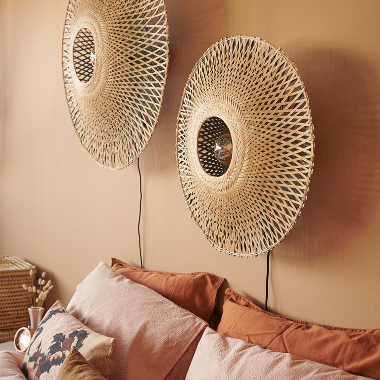 Wandlamp Bhutan bamboe naturel 40 zwart naturel L - Gratis bezorgd Wandlamp Bhutan bamboe naturel 40 zwart naturel L - Gratis bezorgd