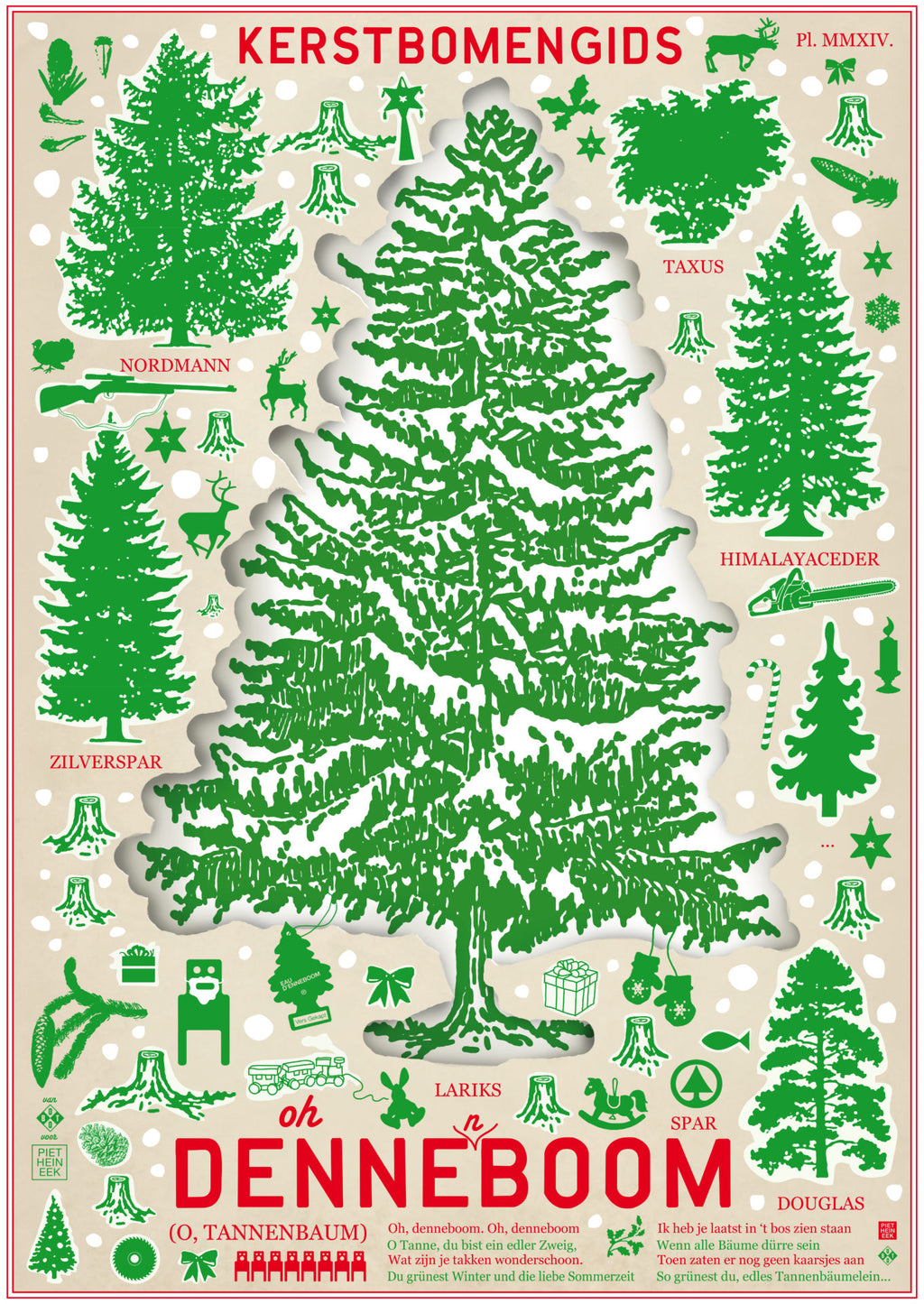 Poster Kerstboom Denneboom