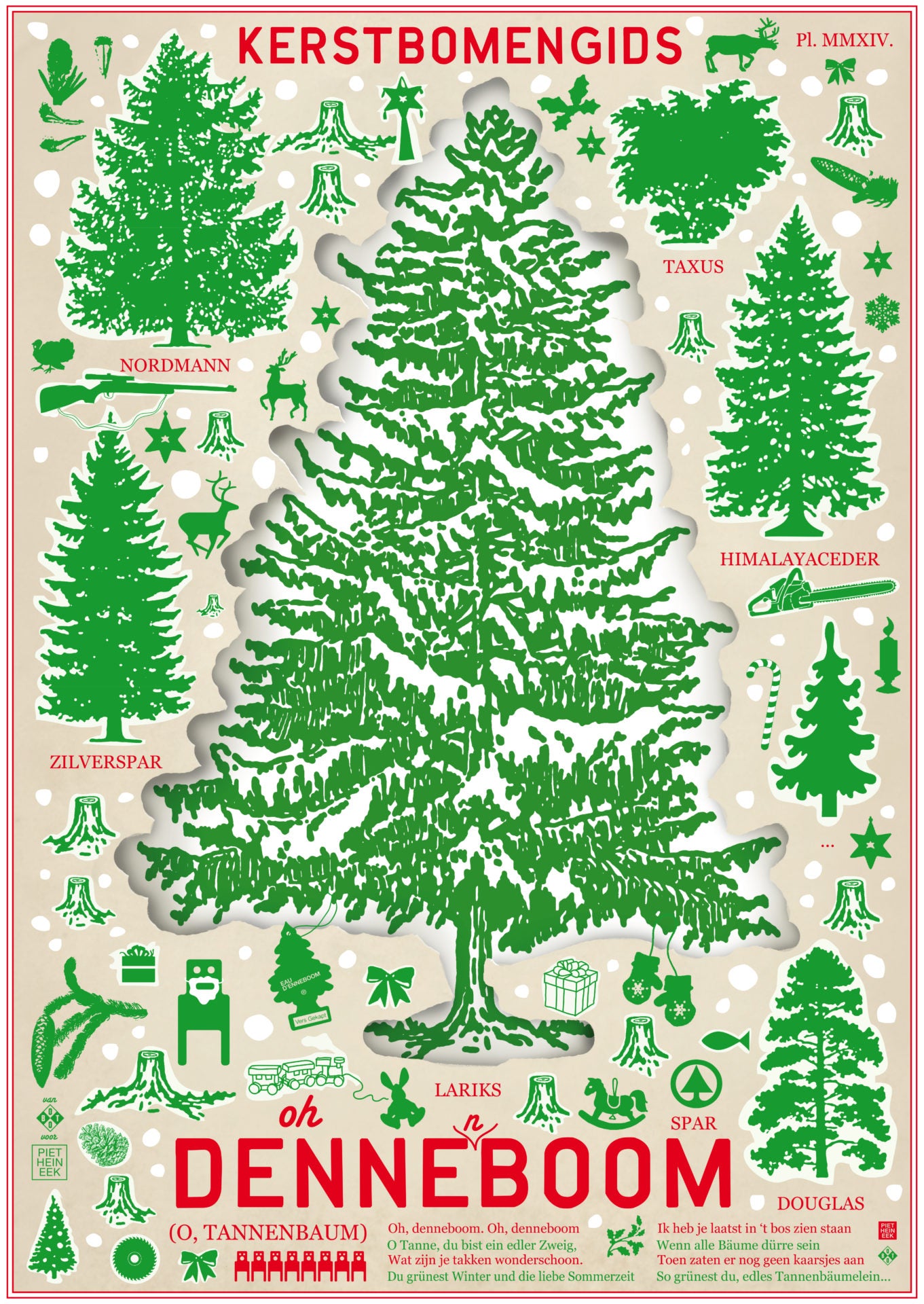 Poster Kerstboom Denneboom