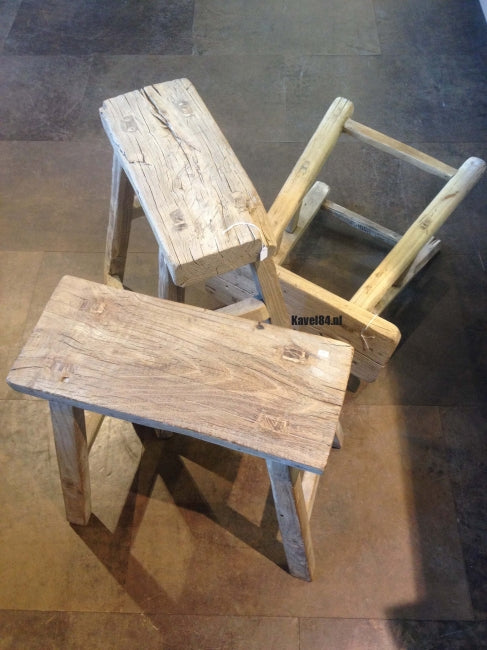 Krukje vintage hout rechthoekig