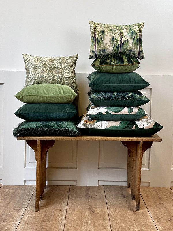 Velvet kussen groen