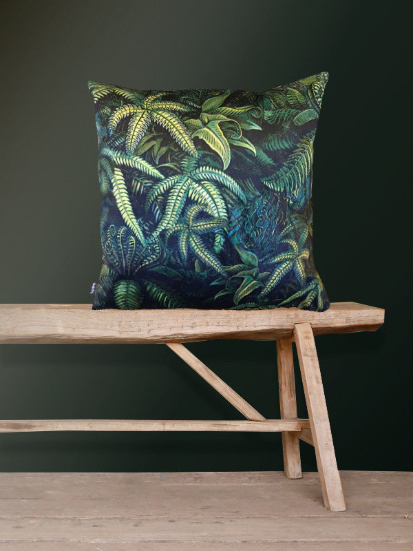 Velvet Green Fern kussen