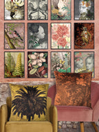 Velvet Mustard Palm kussen