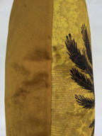 Velvet Mustard Palm kussen