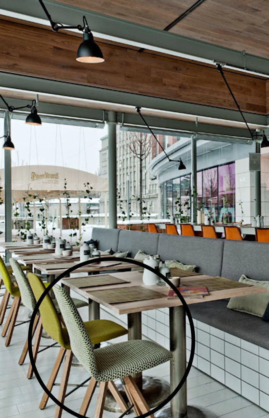 Spoinq stoel Square Vlecht Green