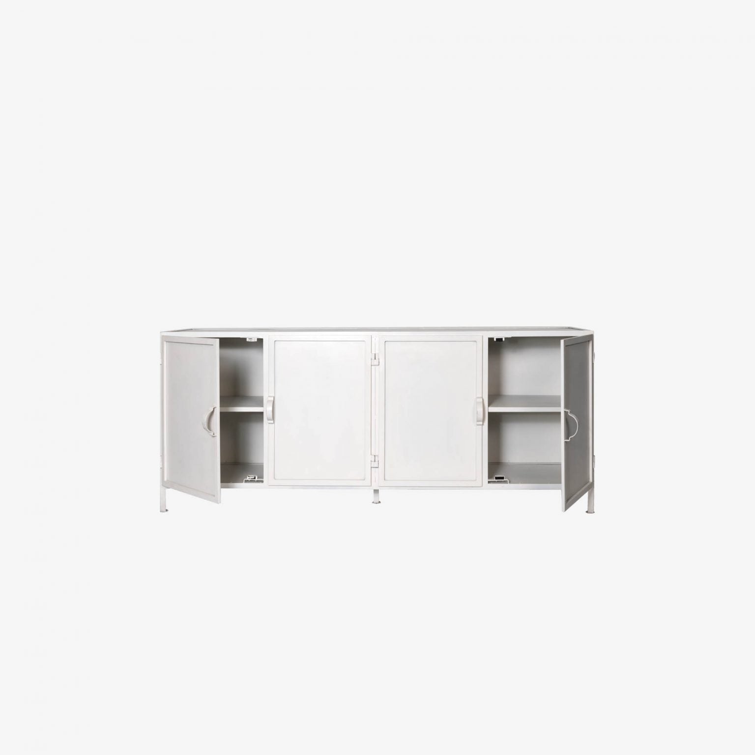 New Routz Dressoir Detroit Wit open deuren.