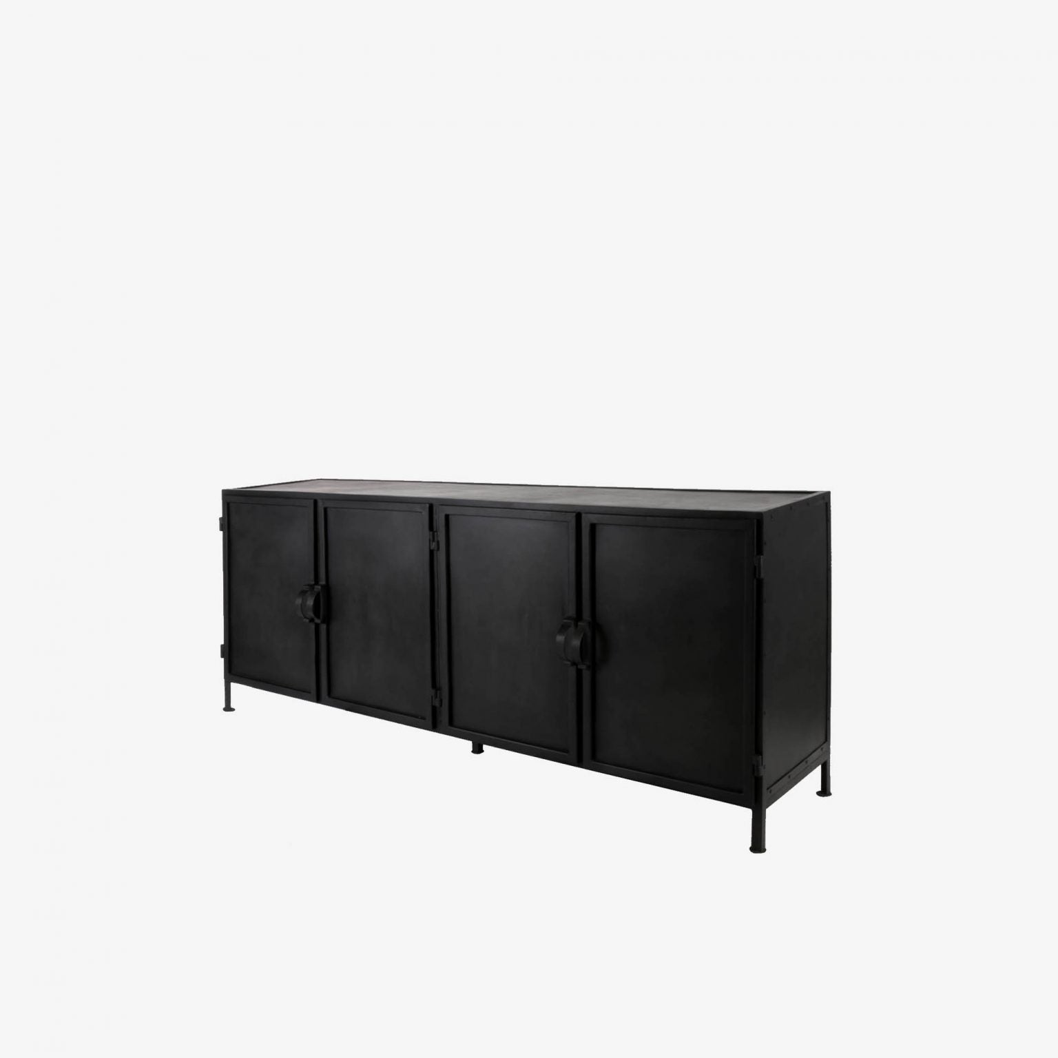 New Routz Dressoir Detroit Zwart schuin beeld.