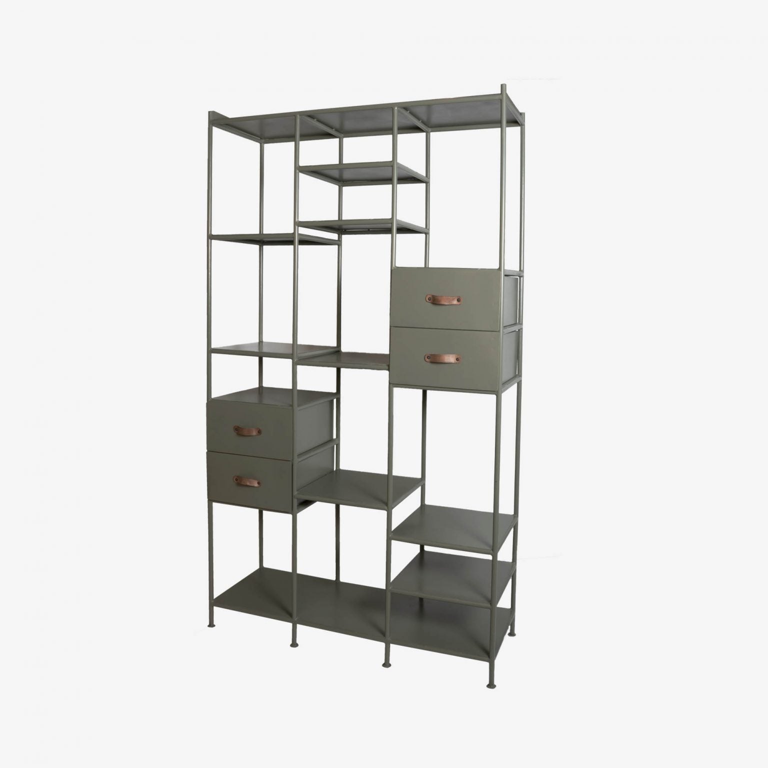 New Routz open kast Indi Olijfgroen.