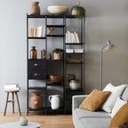 New Routz open kast Indi Zwart sfeerbeeld.