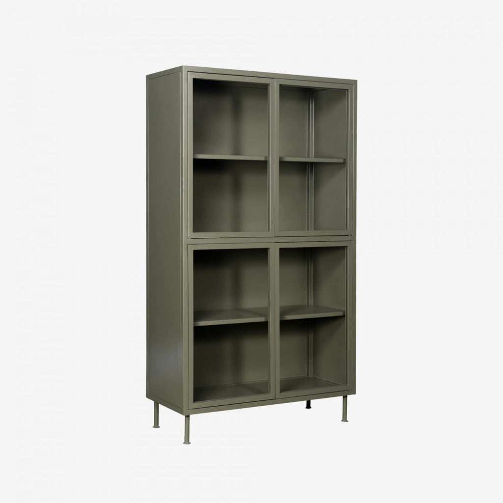 new routz vitrinekast Sutton olijfgroen
