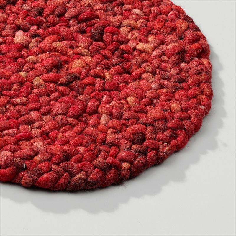 Perletta vloerkleed Roundabout in de kleur Ruby 010.