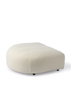 Pols Potten A-round U-bank hocker in de kleur bouclé ecru.