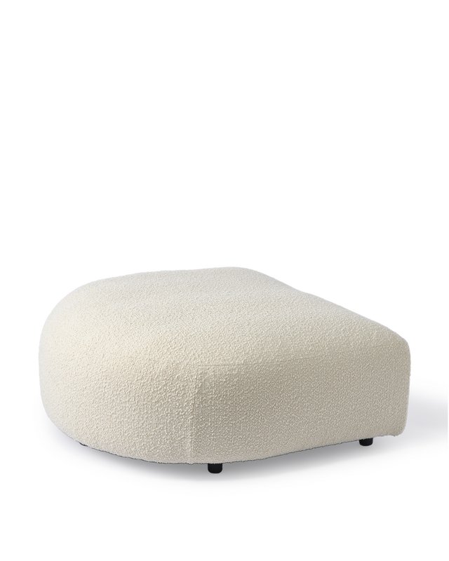Pols Potten A-round U-bank hocker in de kleur bouclé ecru.