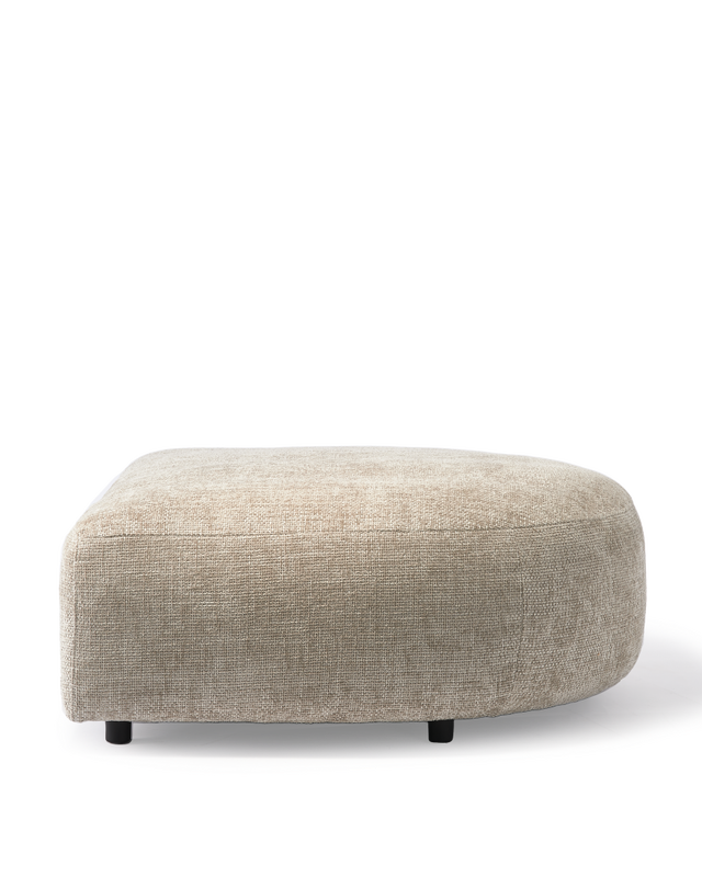 Pols Potten A-round U-bank hocker in de kleur ecru.