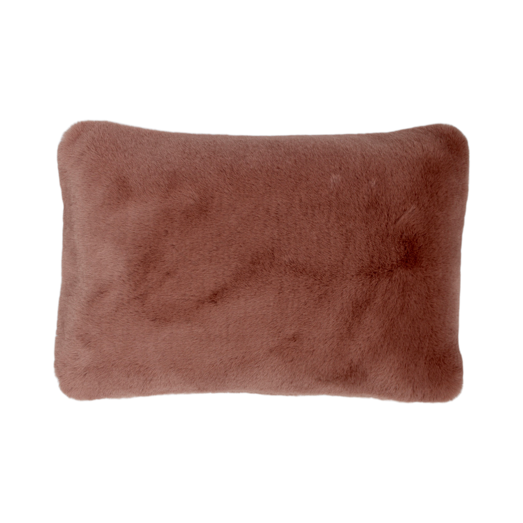 Raaf sierkussen Bontje mauve 35x50 centimeter.