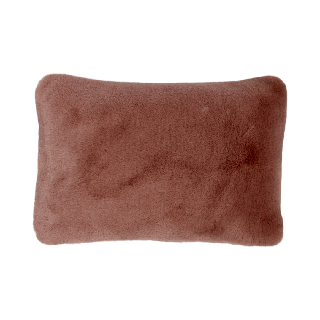 Raaf sierkussen Bontje mauve 35x50 centimeter.