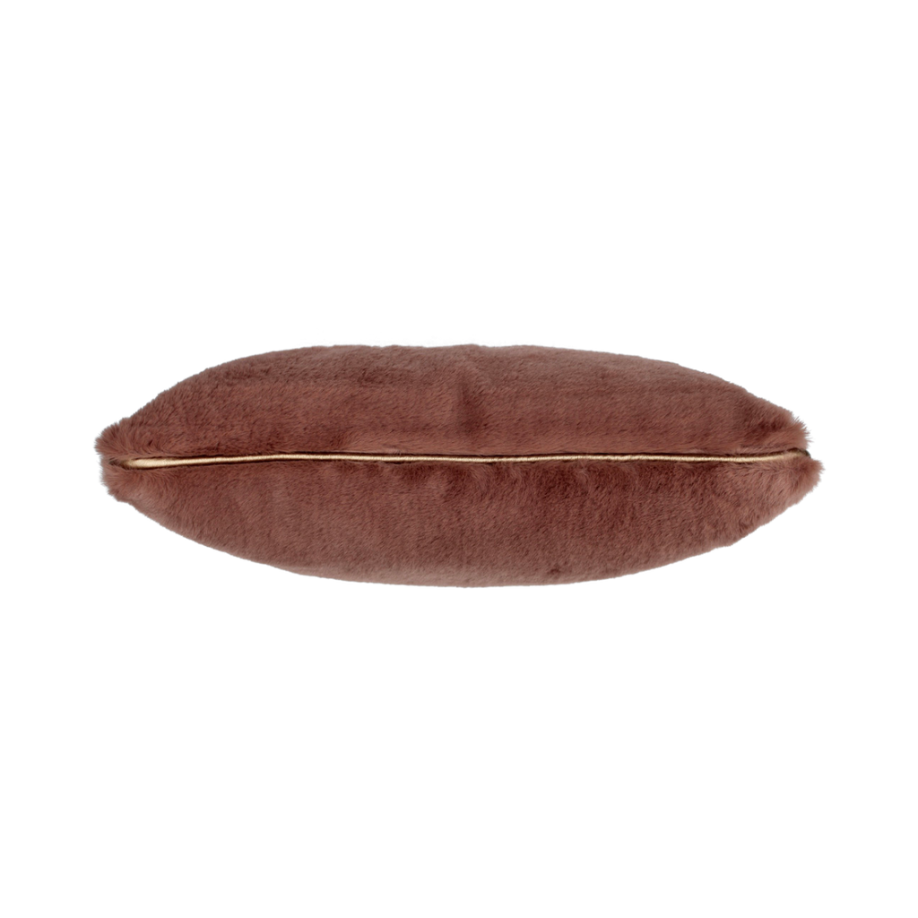 Raaf sierkussen Bontje mauve 35x50 centimeter zijkant.