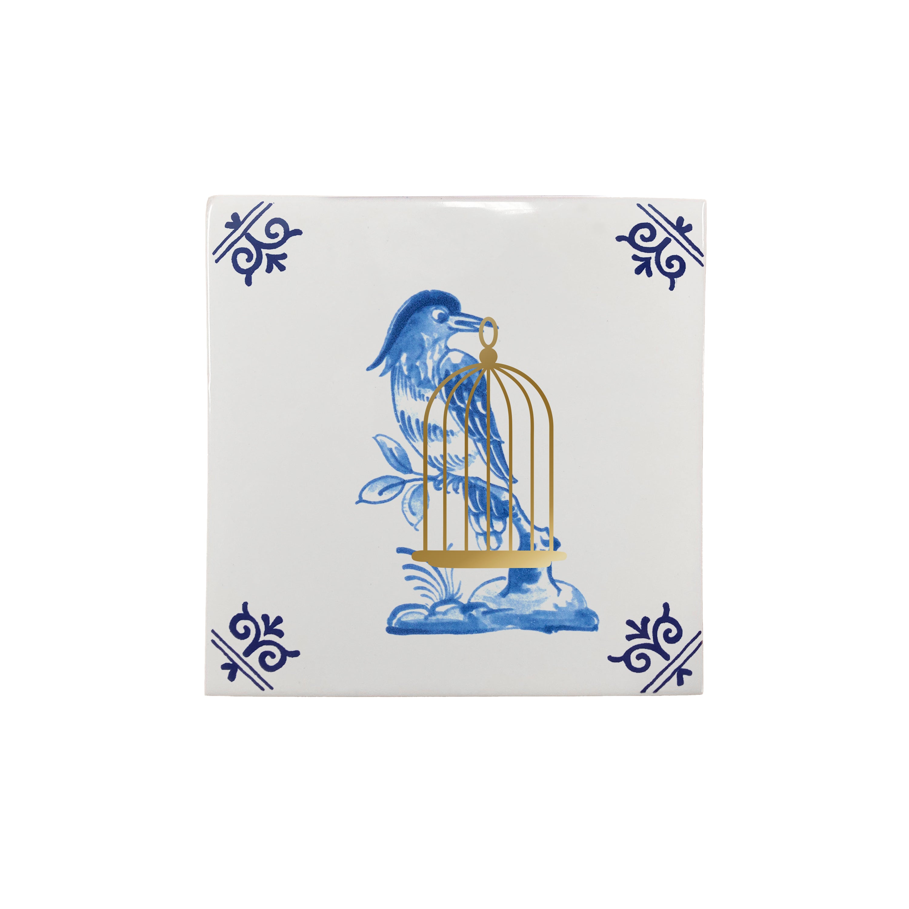 Royal Delft Goldie Tiles - Gouden kooi.