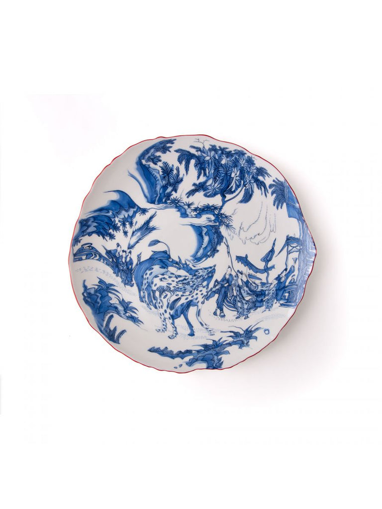 seletti blue chinoiserie plate