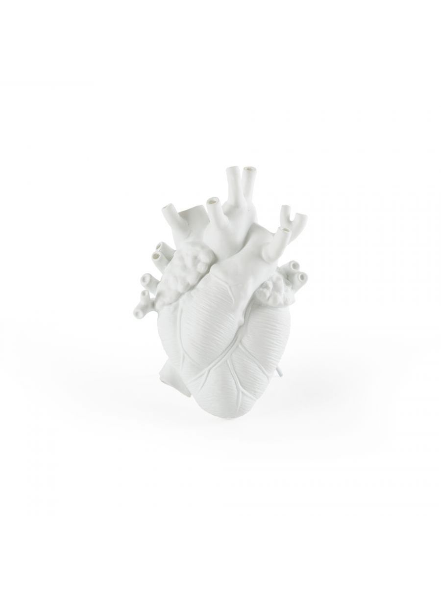 Seletti Love in Bloom hartvorm vaas porselein.