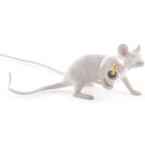 Seletti mouselamp liggend wit