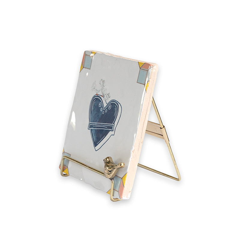 Storytiles golden stand vogel productfoto