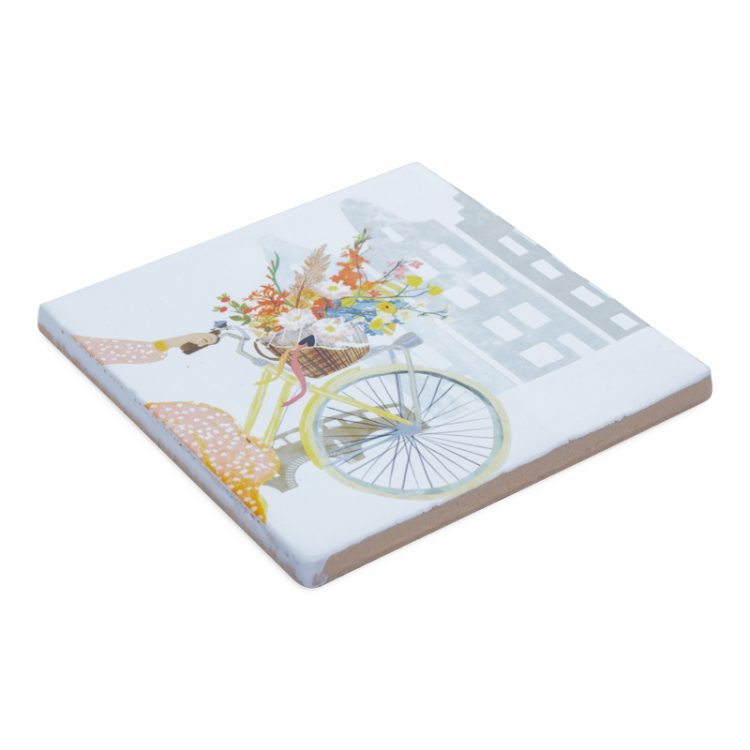 Storytiles Happiness in a Basket tegeltje schuine foto.
