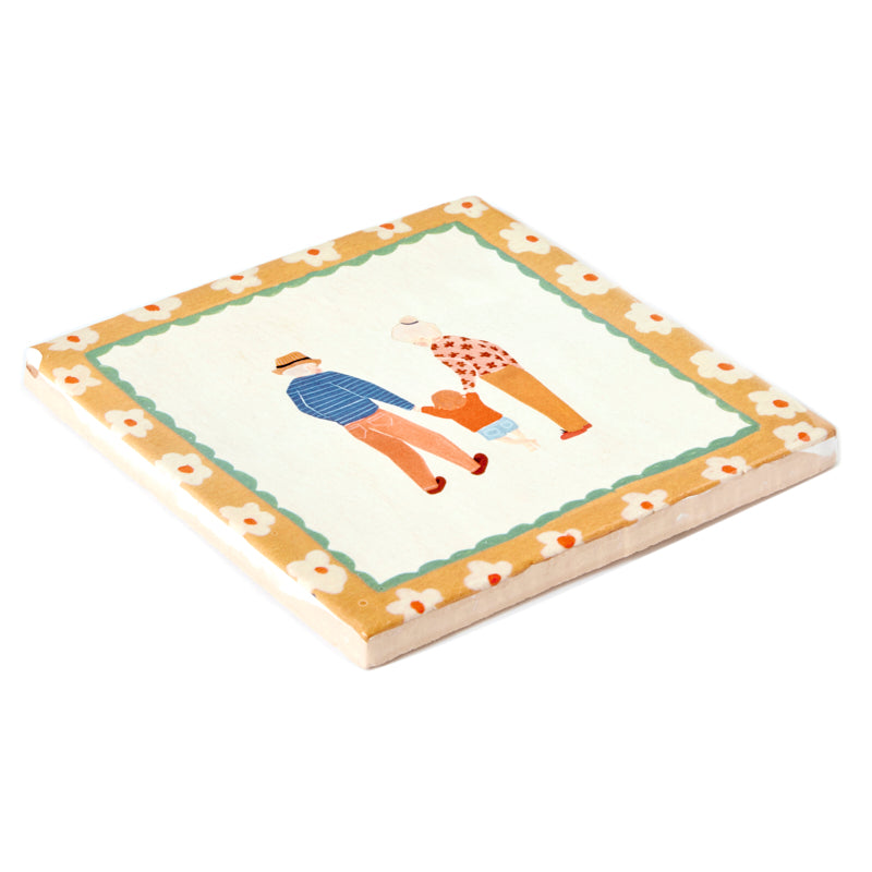 Storytiles Band voor het Leven tegeltje zijaanzicht.