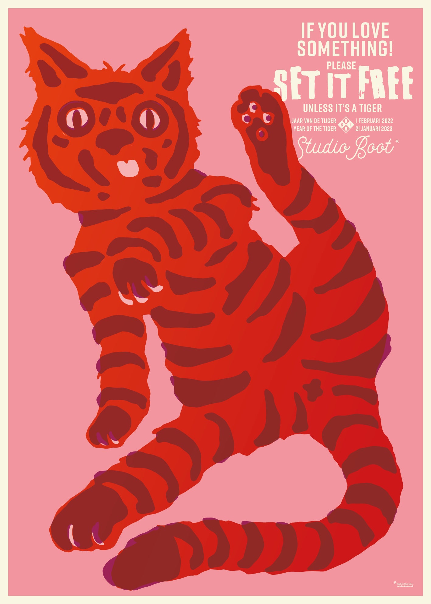 Studio Boot Jaar van de Tijger 2022 poster.