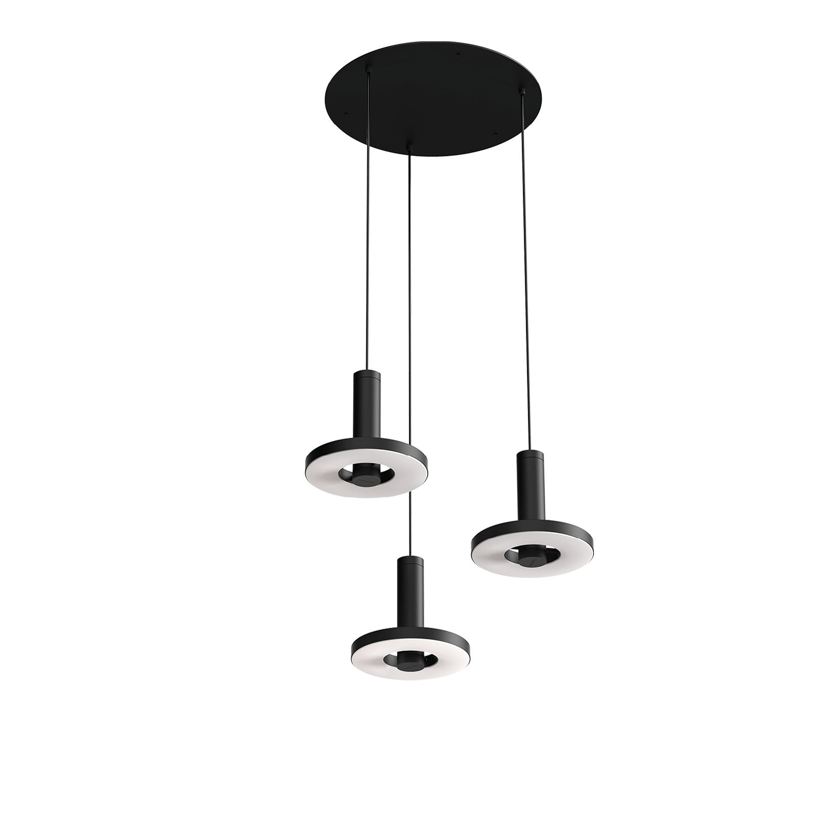 Tonone Beads 3 In Circle hanglamp in de kleur smokey black.