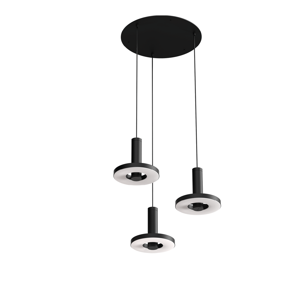 Tonone Beads 3 In Circle hanglamp in de kleur smokey black.