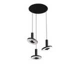 Foto van het verstellen van de Tonone Beads 3 In Circle hanglamp in de kleur smokey black.