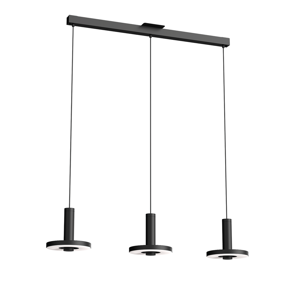Tonone Beads 3 In Line plafondlamp in de kleur smokey black.
