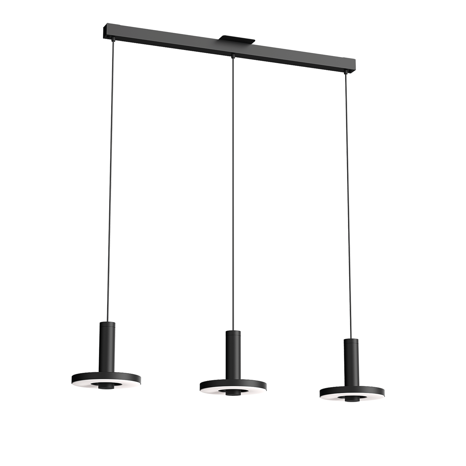 Tonone Beads 3 In Line plafondlamp in de kleur smokey black.