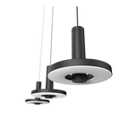 Foto van het zijaanzicht van de Tonone Beads 3 In Line plafondlamp in de kleur smokey black.