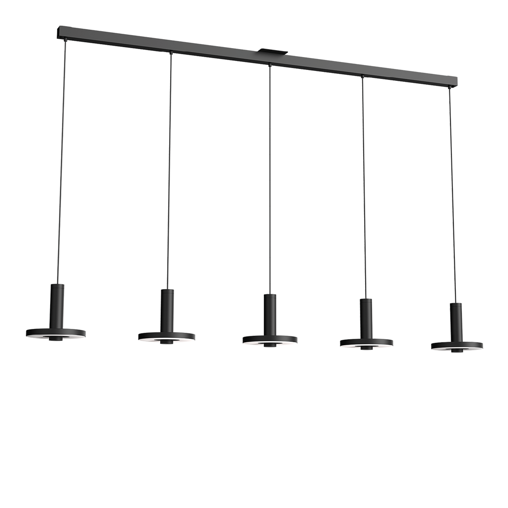Tonone Beads 5 In Line plafondlamp in de kleur smokey black.