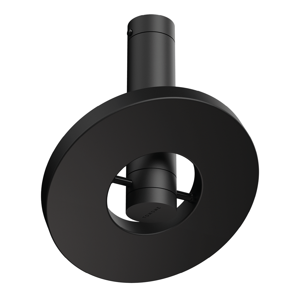 Schuine foto van de Tonone Beads Direct plafond- en wandlamp inside in de kleur smokey black.