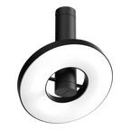 Schuine foto van de Tonone Beads Direct plafond- en wandlamp outside in de kleur smokey black.