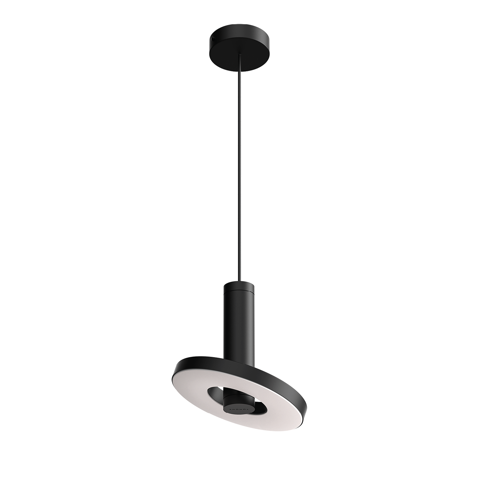 Schuine foto van de Tonone Beads Pendant Box 108 hanglamp in de kleur smokey black.