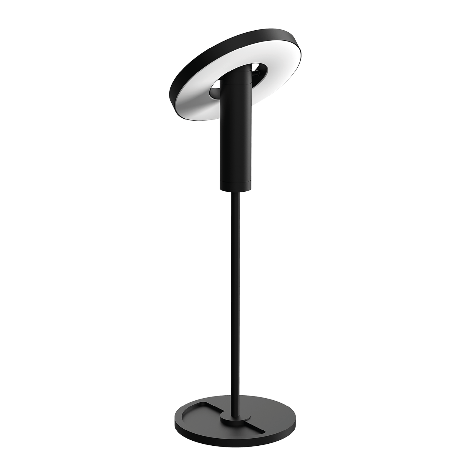 Foto van het verstellen van de Tonone Beads Table tafellamp downlight in de kleur smokey black.