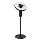 Foto van het verstellen van de Tonone Beads Table tafellamp uplight in de kleur smokey black.