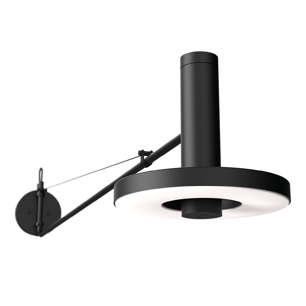 Close-up van de Tonone Beads Wall 120 wandlamp in de kleur smokey black.