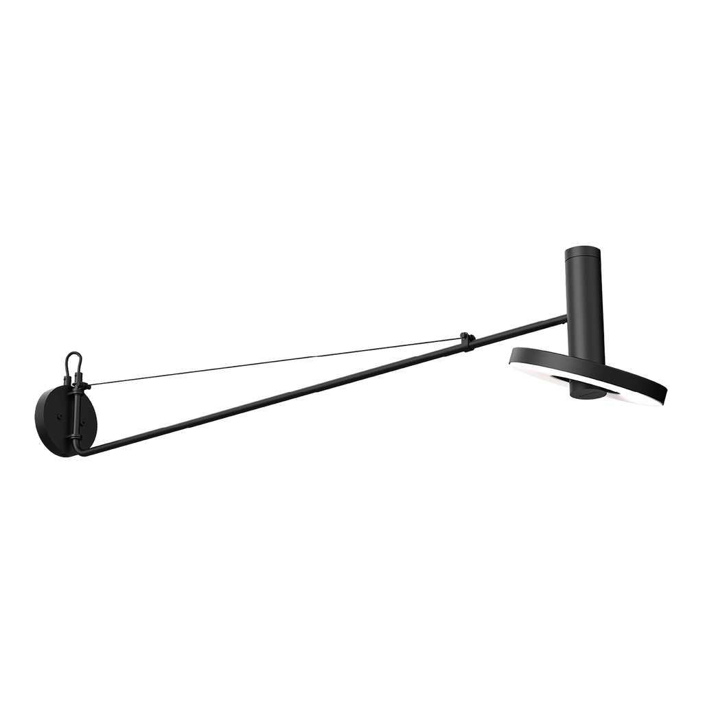 Foto van het verstellen van de Tonone Beads Wall 120 wandlamp in de kleur smokey black.