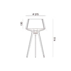 Afmetingen van de Tonone Bella Table tafellamp.