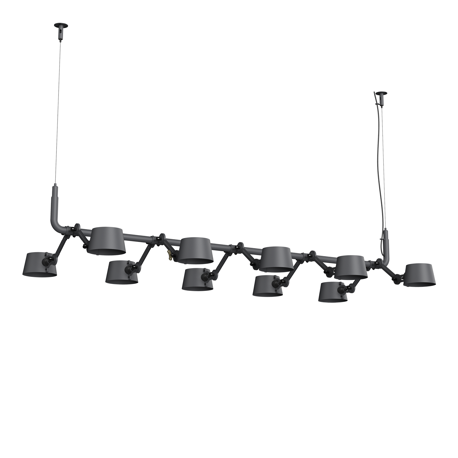 Tonone Bolt 10-Pack Pendant hanglamp in de kleur midnight grey.
