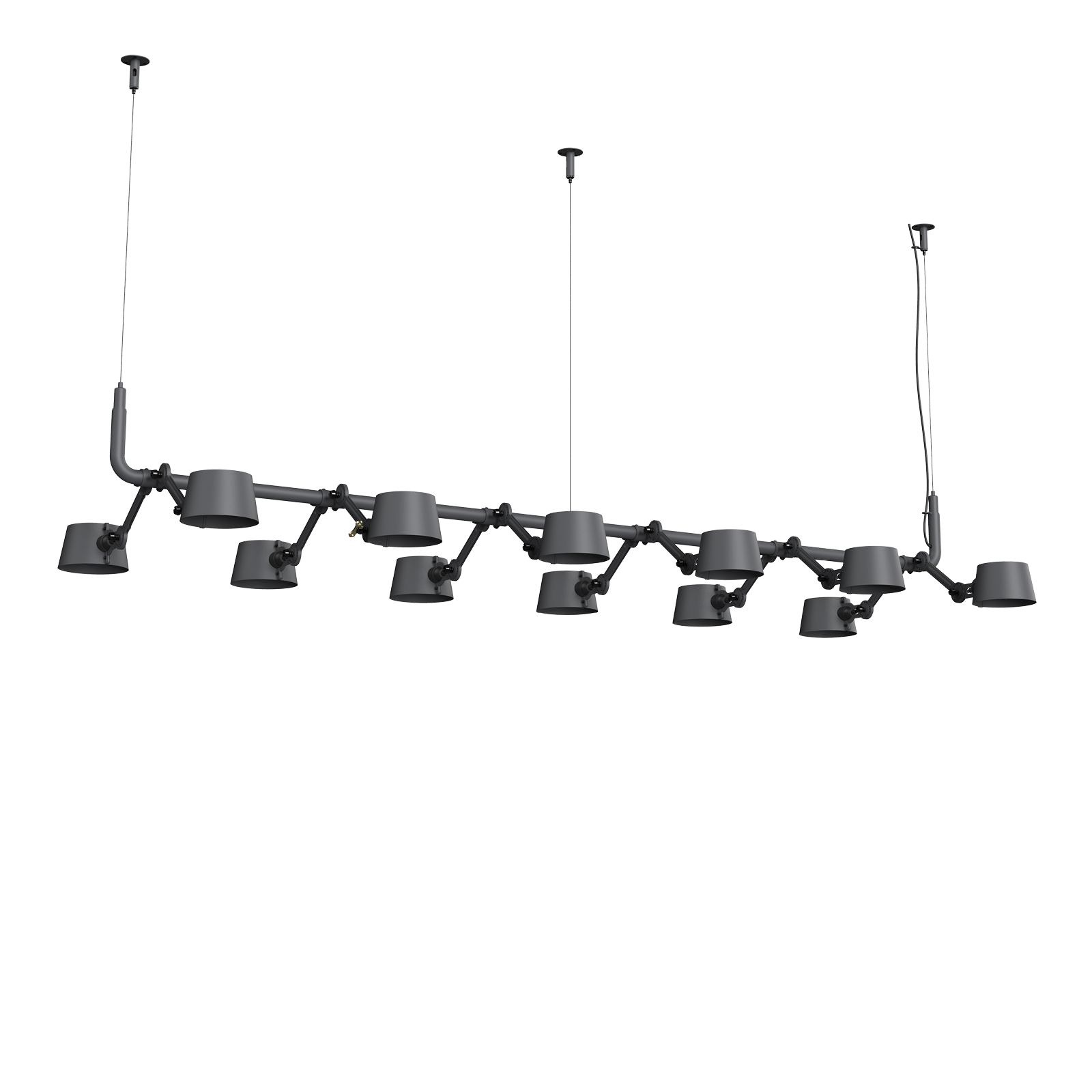 Tonone Bolt 12-Pack Pendant hanglamp in de kleur midnight grey.