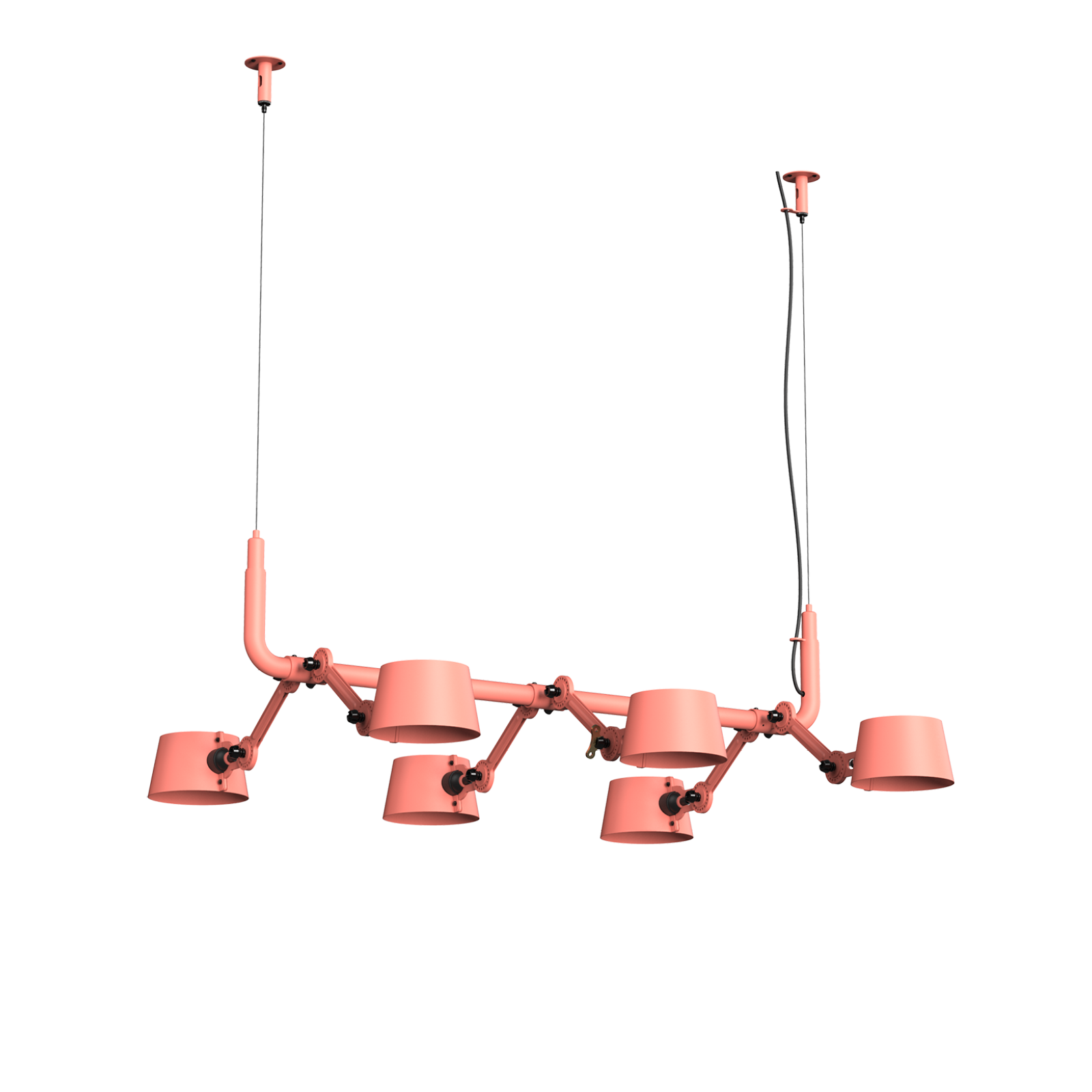 Tonone Bolt 6-Pack Pendant hanglamp in de kleur daybreak rose.
